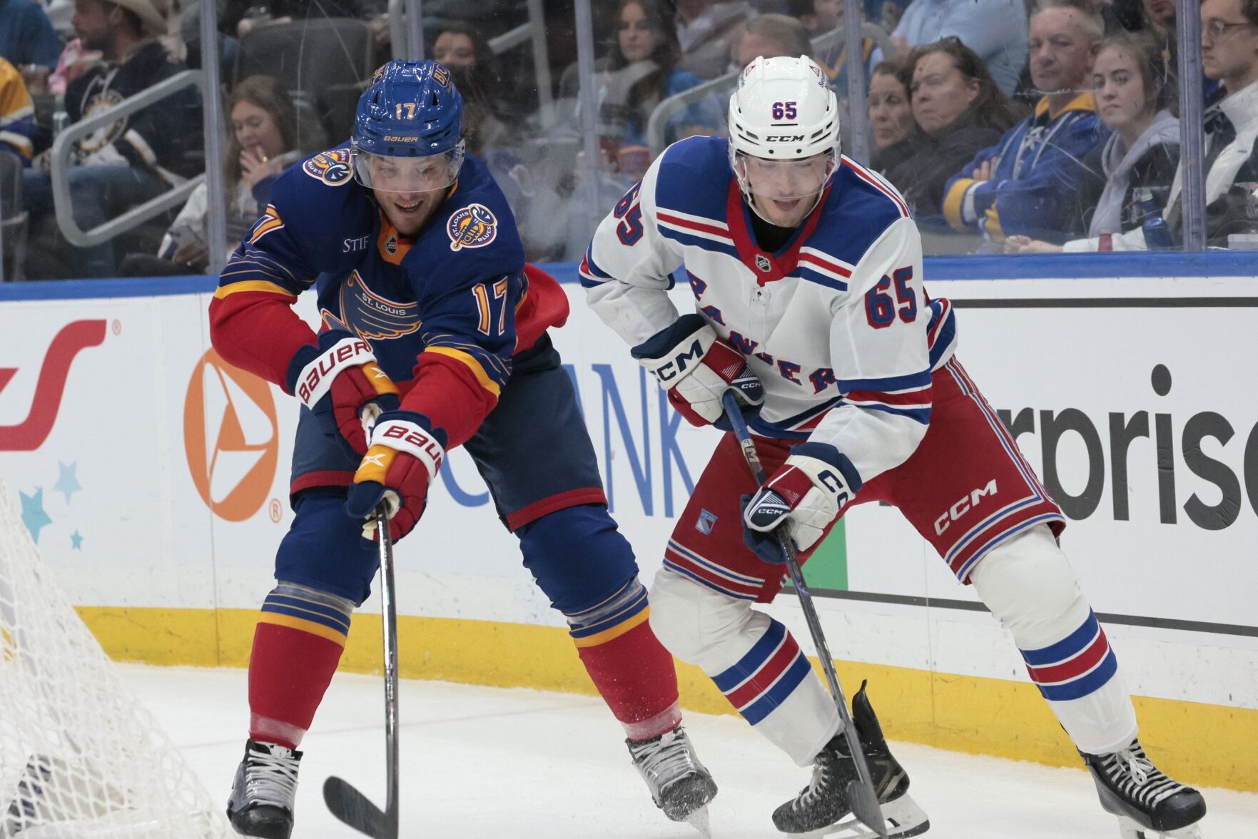 St. Louis Blues host New York Rangers